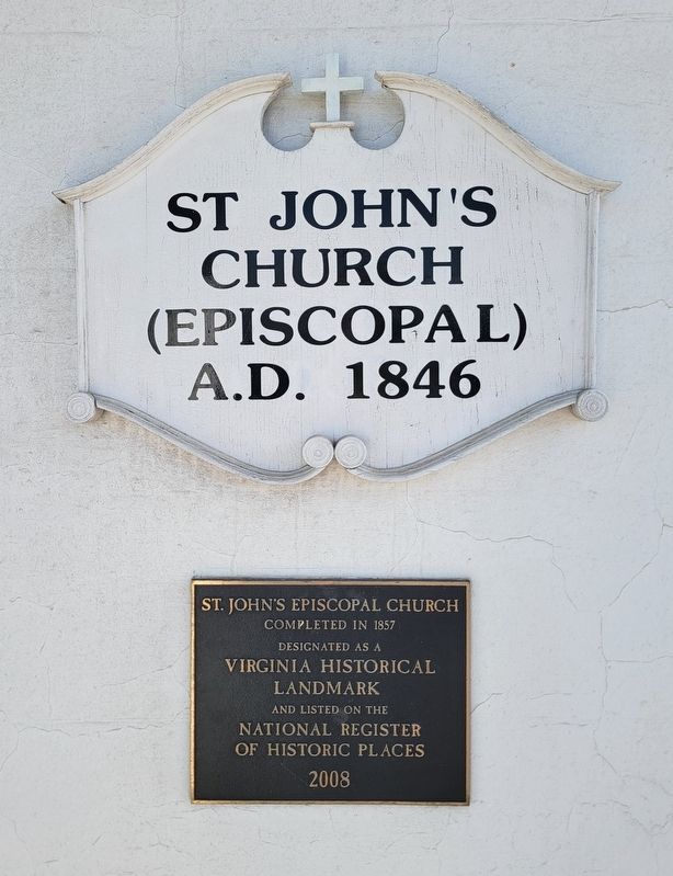 St. John's Episcopal Church Marker. Click for full size. St. John's Episcopal Church Marker image. Click for full size.
