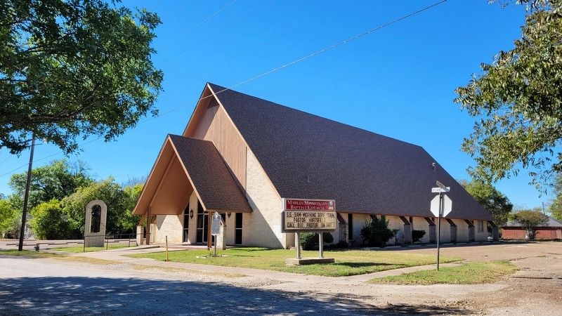 The view of the Marlin Missionary Baptist Church and Marker from the street image. Click for full size.