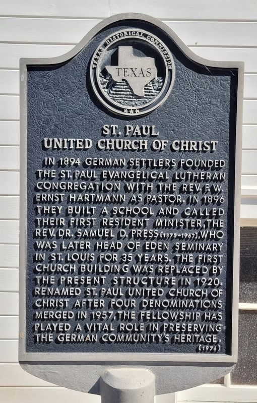 St. Paul United Church of Christ Marker image. Click for full size.
