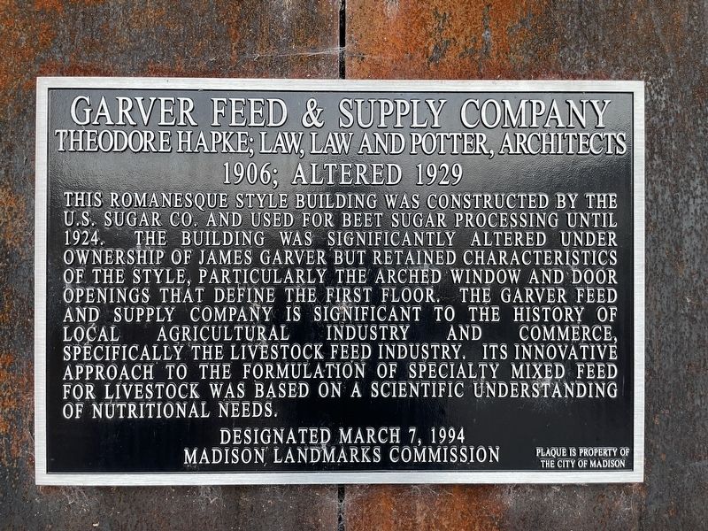 Garver Feed & Supply Company Marker image. Click for full size.