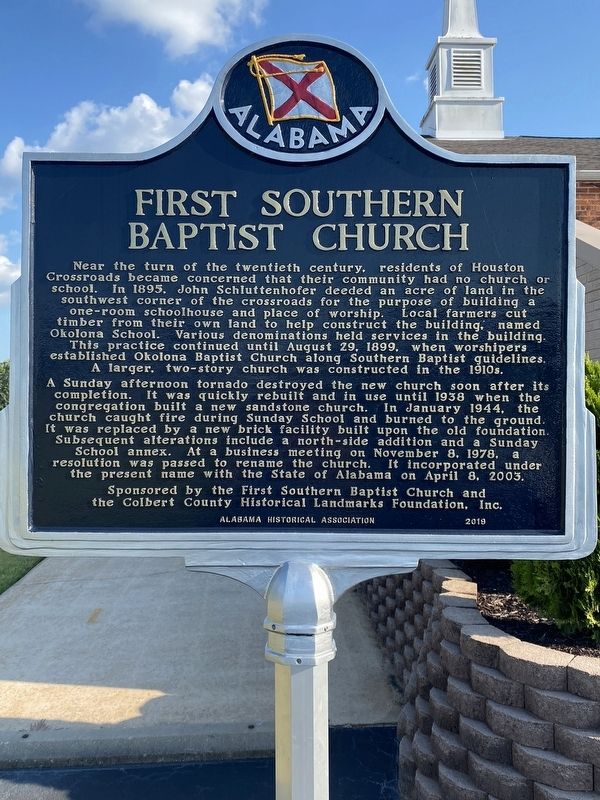 First Southern Baptist Church Marker image. Click for full size.