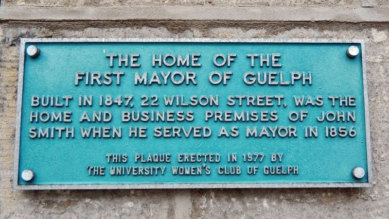 The Home of the First Mayor of Guelph Marker image. Click for full size.