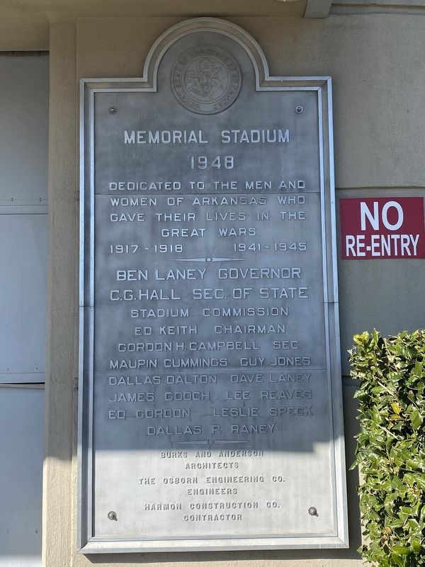 Memorial Stadium Marker image. Click for full size.