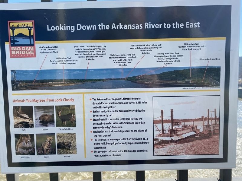 Looking Down the Arkansas River to the East Marker. Click for full size. Looking Down the Arkansas River to the East Marker image. Click for full size.