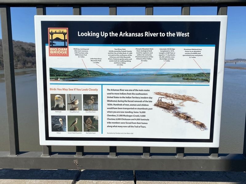 Looking Down the Arkansas River to the West Marker image. Click for full size.