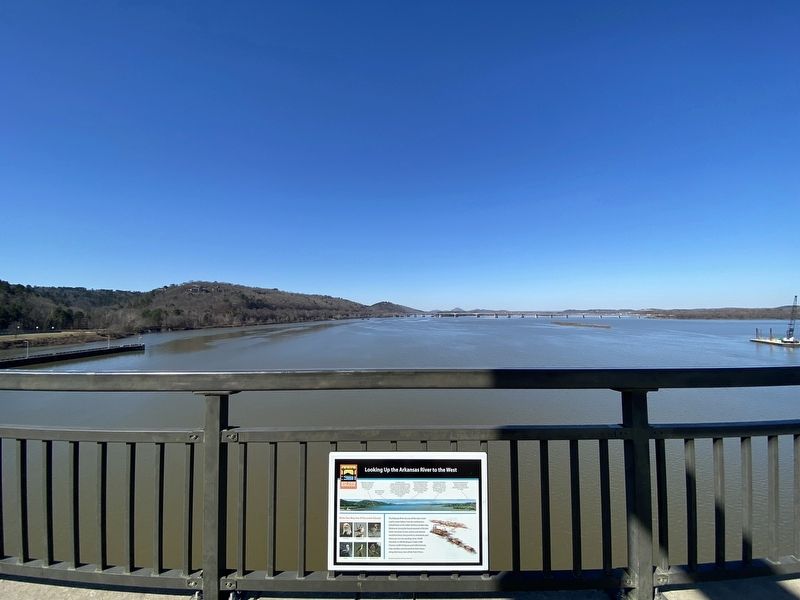 Looking Down the Arkansas River to the West Marker. Click for full size. Looking Down the Arkansas River to the West Marker image. Click for full size.
