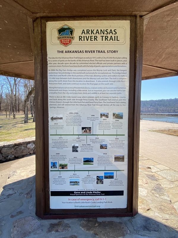 The Arkansas River Trail Story Marker image. Click for full size.