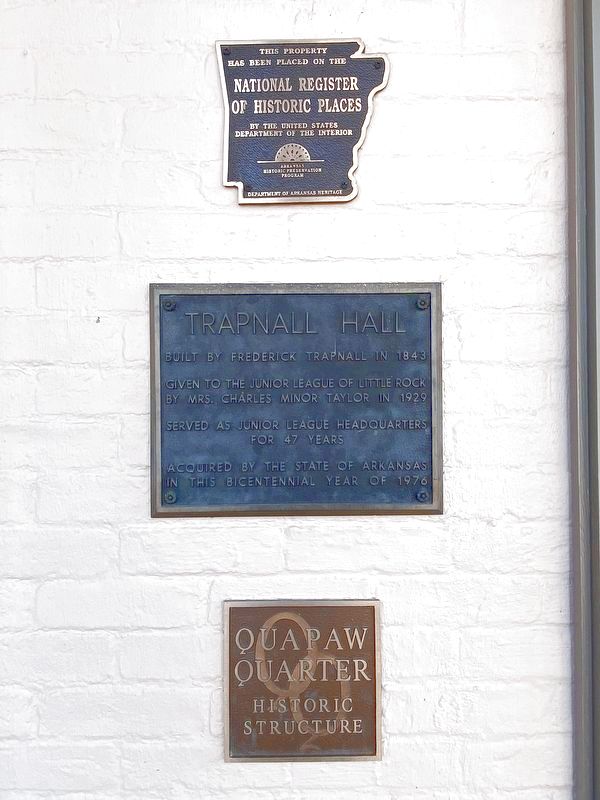 Trapnall Hall Marker. Click for full size. Trapnall Hall Marker image. Click for full size.