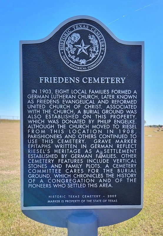 Friedens Cemetery Marker image. Click for full size.