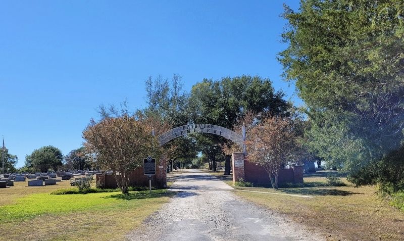 The view of the Fairview Cemetery and Marker from the road. Click for full size. The view of the Fairview Cemetery and Marker from the road image. Click for full size.