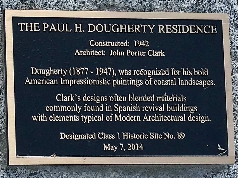 Paul H. Dougherty Residence Marker image. Click for full size.