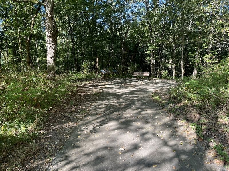 Markers along the Bike Trail image. Click for full size.