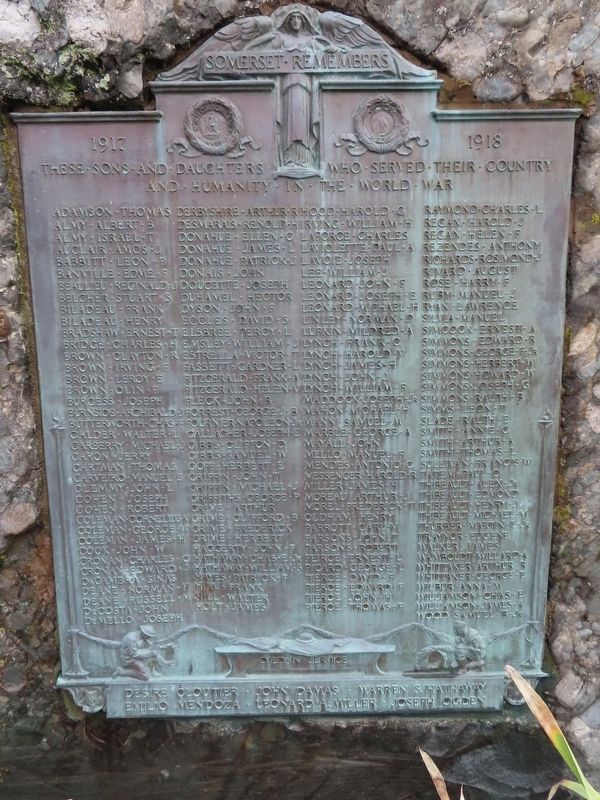 Somerset World War I Memorial image. Click for full size.