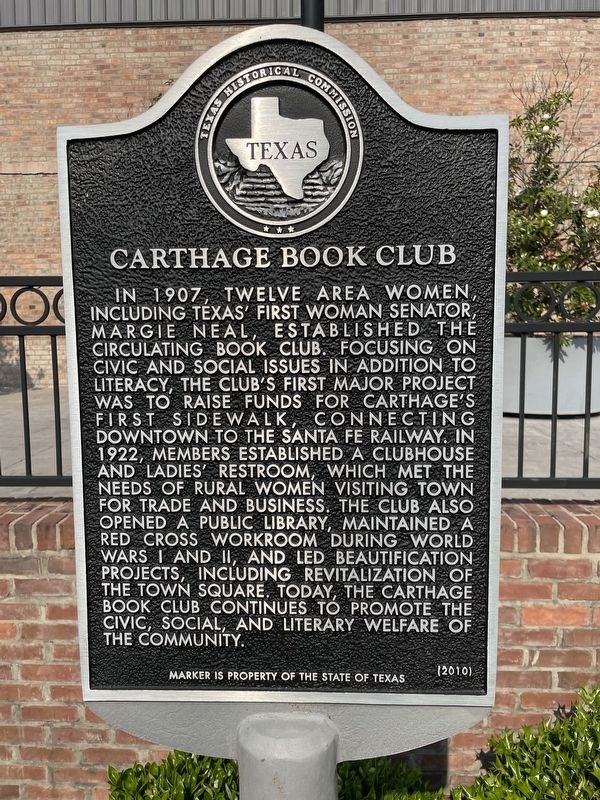 Carthage Book Club Marker image. Click for full size.