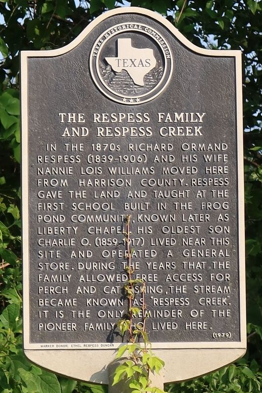 The Respess Family and Respess Creek Marker image. Click for full size.