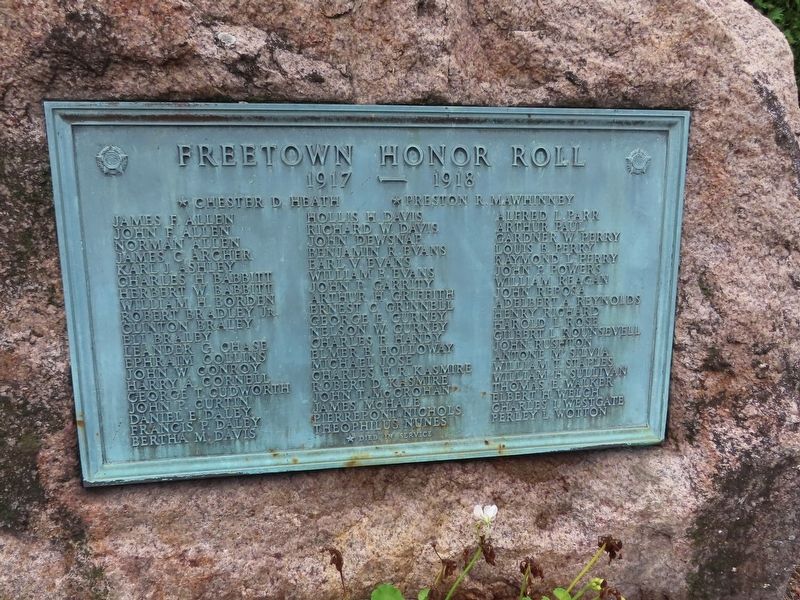 Freetown Honor Roll Marker image. Click for full size.