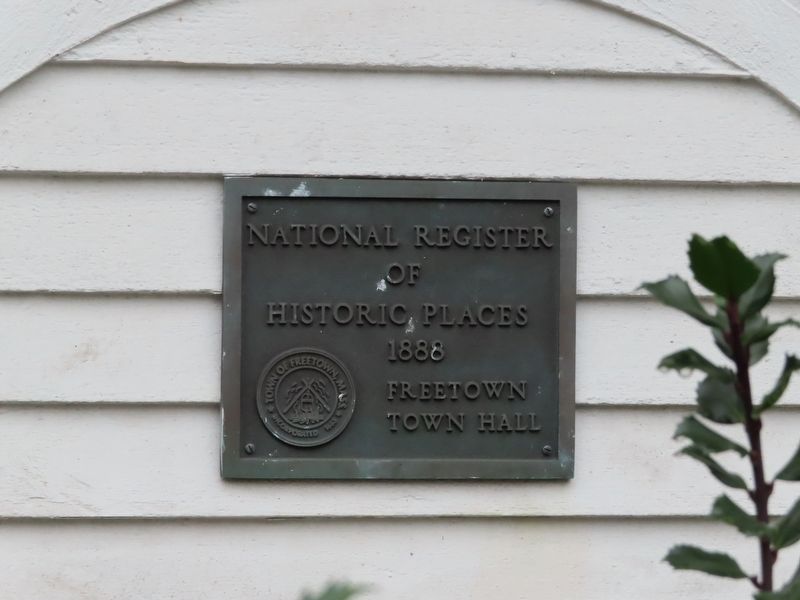 Freetown Town Hall Marker image. Click for full size.