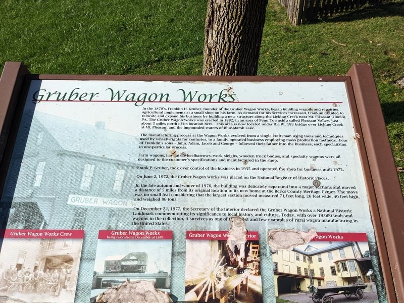 Gruber Wagon Works Marker image. Click for full size.