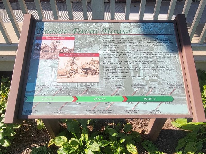 Reeser Farm House Marker image. Click for full size.