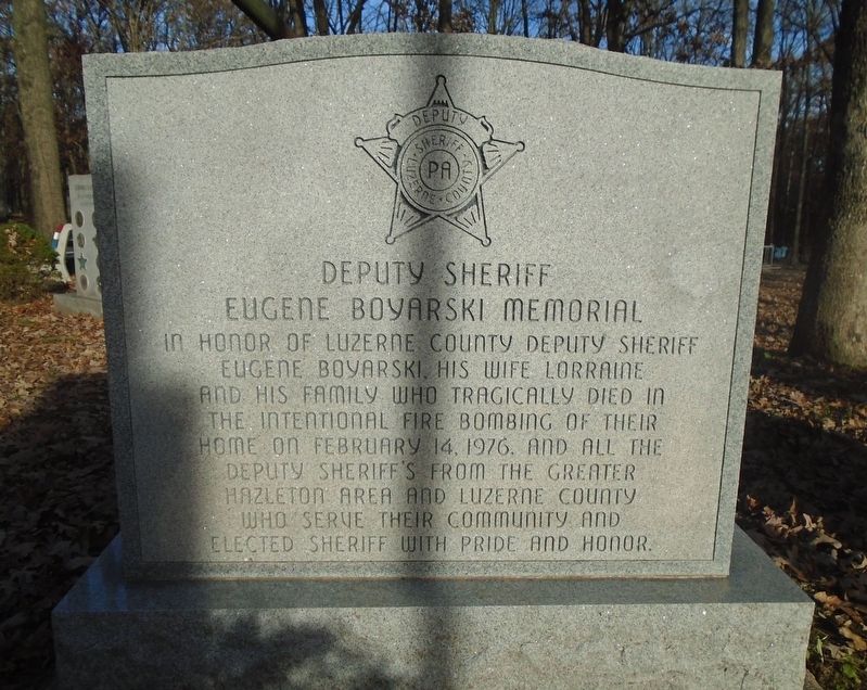 Deputy Sheriff Eugene Boyarski Memorial. Click for full size. Deputy Sheriff Eugene Boyarski Memorial image. Click for full size.