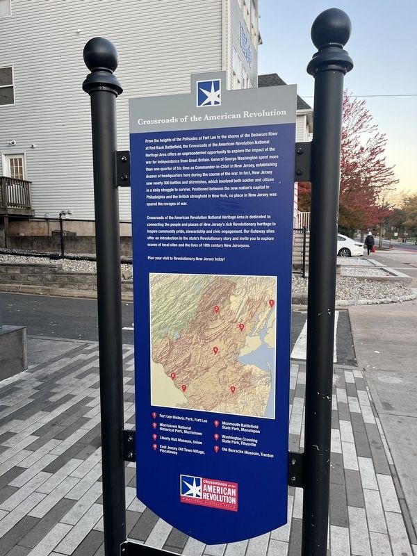 Crossroads of the American Revolution side of the marker. Click for full size. Crossroads of the American Revolution side of the marker image. Click for full size.
