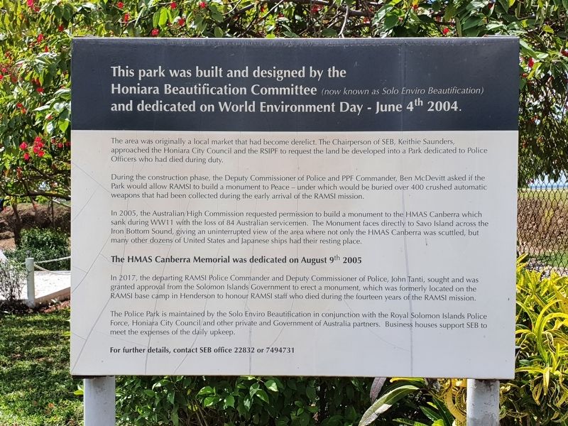 Police Memorial Park Marker. Click for full size. Police Memorial Park Marker image. Click for full size.