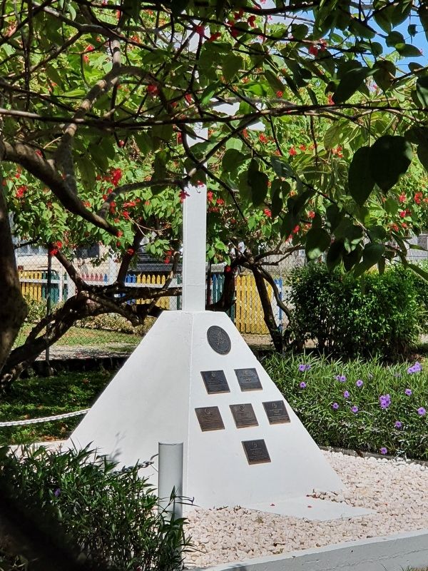 Monument to fallen RAMSI officers in the Police Memorial Park. Click for full size. Monument to fallen RAMSI officers in the Police Memorial Park image. Click for full size.