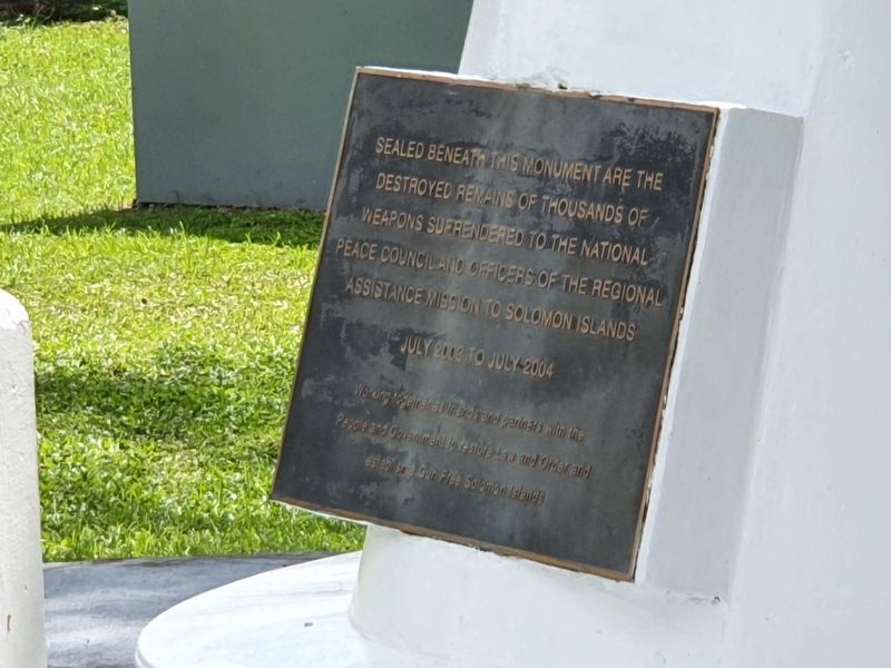 RAMSI Peace Memorial. Click for full size. RAMSI Peace Memorial image. Click for full size.