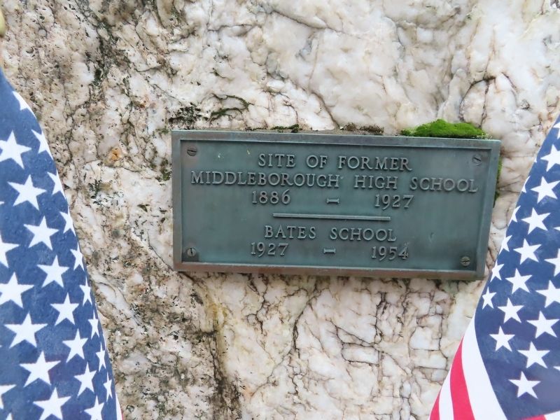 Middleborough High School Marker. Click for full size. Middleborough High School Marker image. Click for full size.