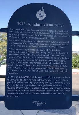 1915-16 Isthmus (Fun Zone) Marker image. Click for full size.