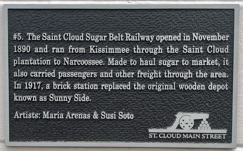 The Saint Cloud Sugar Belt Railway Marker image. Click for full size.