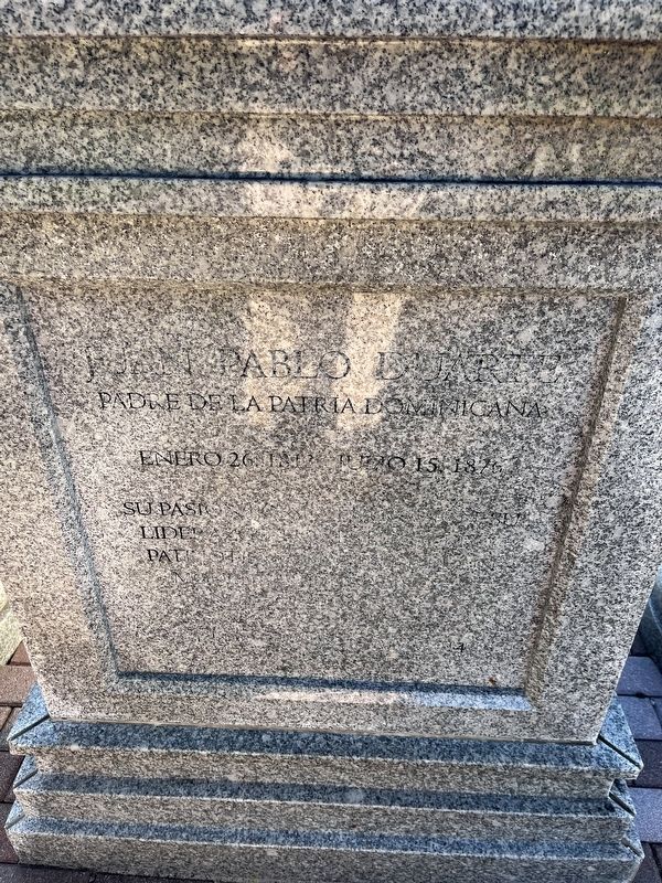 Juan Pablo Duarte Marker [Spanish language side] image. Click for full size.