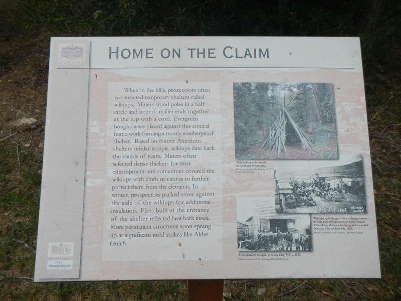 Home on the Claim Marker. Click for full size. Home on the Claim Marker image. Click for full size.