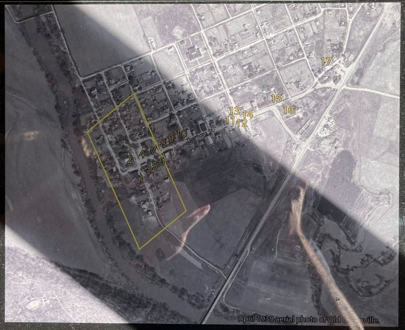 April 1939 aerial photo of Old Greenville image. Click for full size.