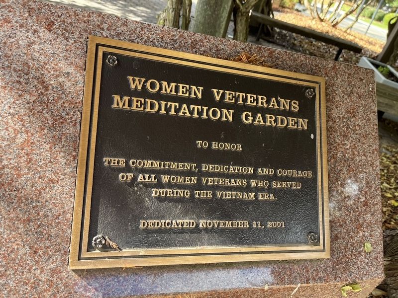 Women Veterans Meditation Garden Marker image. Click for full size.
