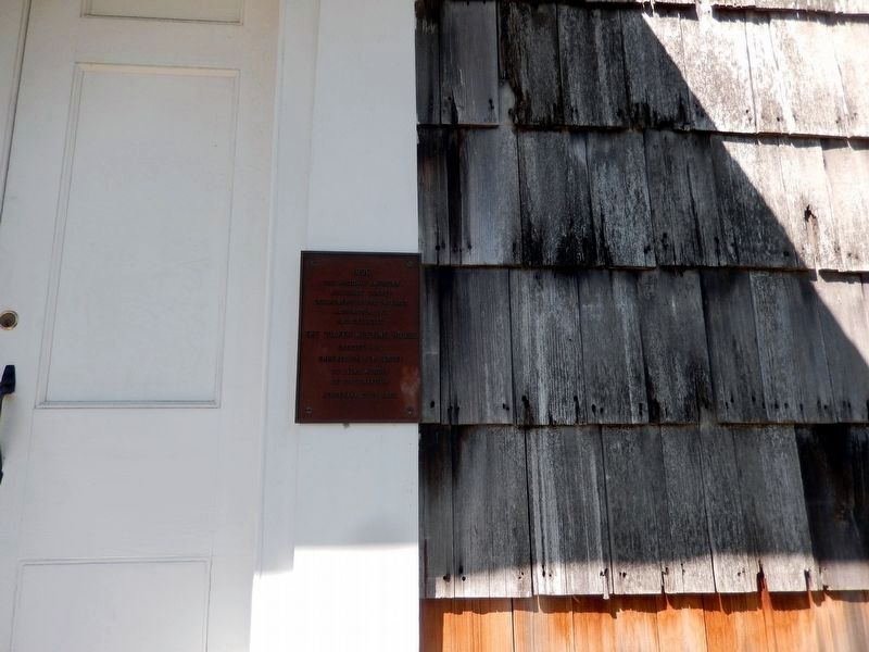 Historic American Buildings plaque on the Meeting House. Click for full size. Historic American Buildings plaque on the Meeting House image. Click for full size.