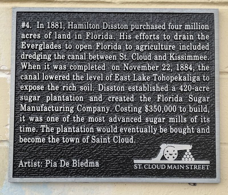 Hamilton Disstons Sugarcane Mill Marker image. Click for full size.