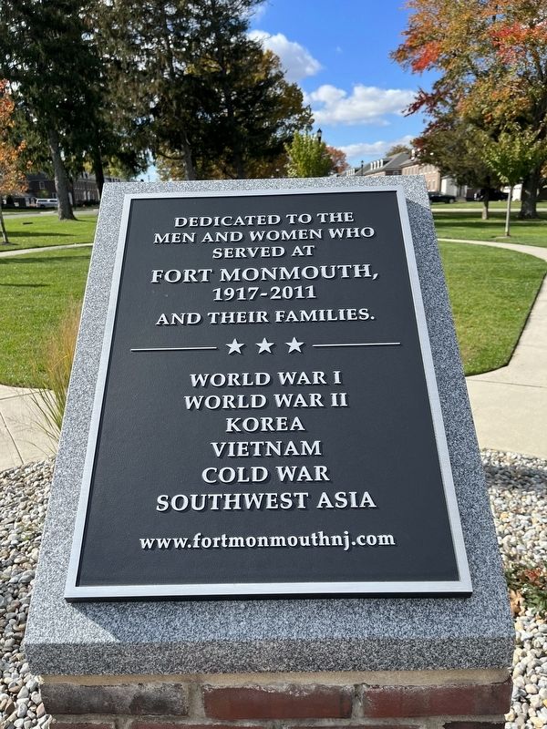 Fort Monmouth Memorial image. Click for full size.