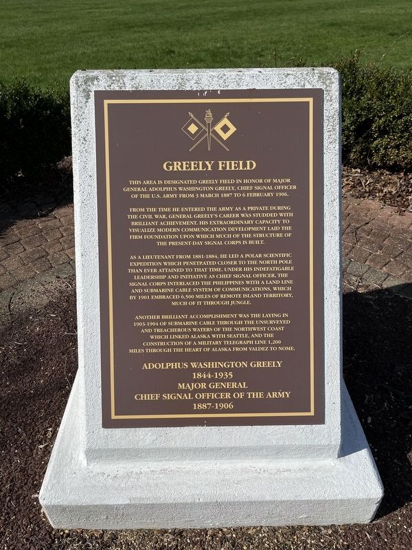 Greely Field Marker image. Click for full size.