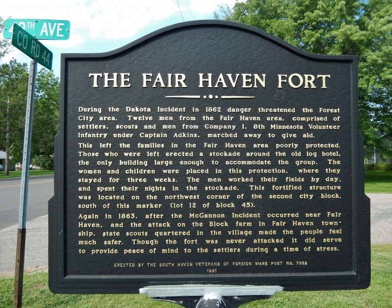 The Fair Haven Fort Marker. Click for full size. The Fair Haven Fort Marker image. Click for full size.