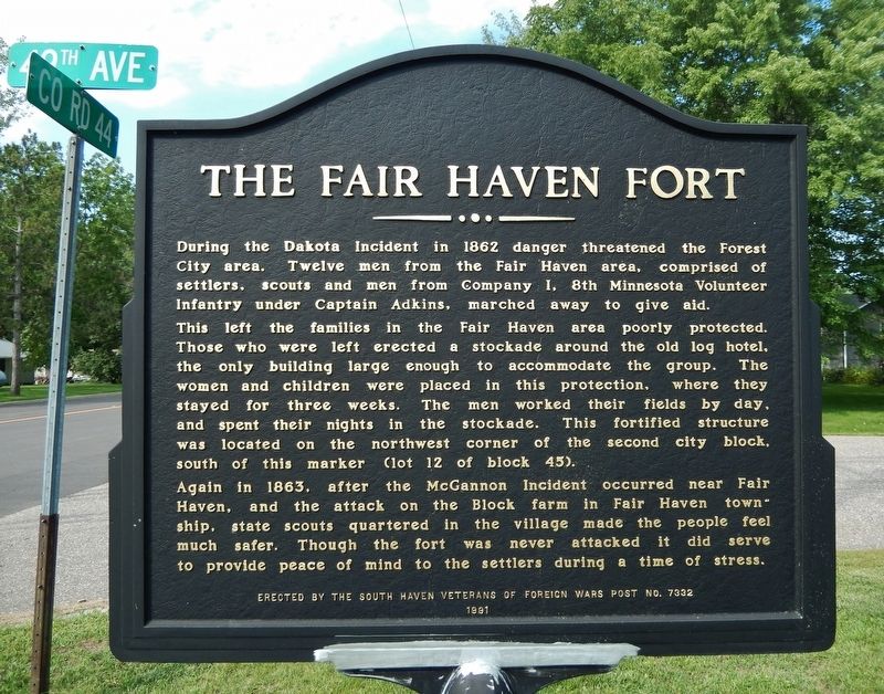 The Fair Haven Fort Marker image. Click for full size.