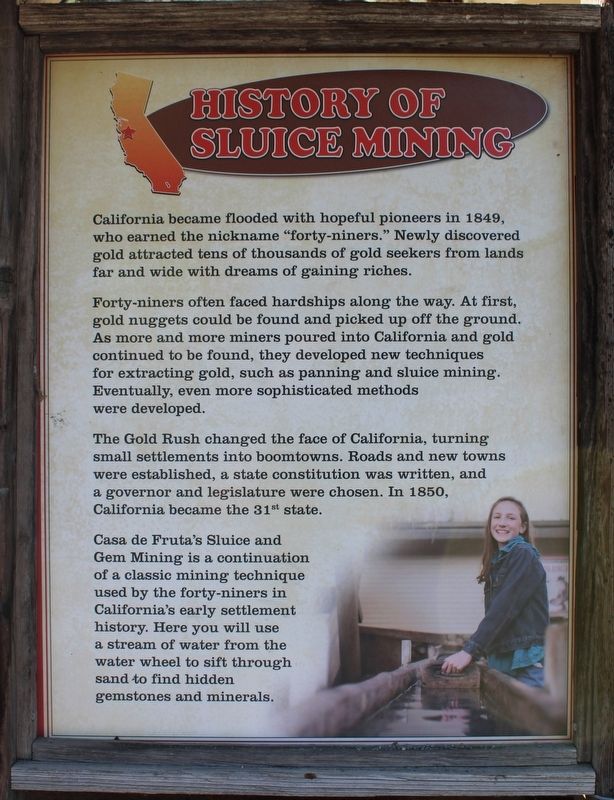 History of Sluice Mining Marker image. Click for full size.