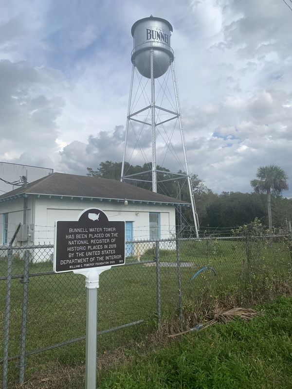 Bunnell Water Tower Marker image. Click for full size.