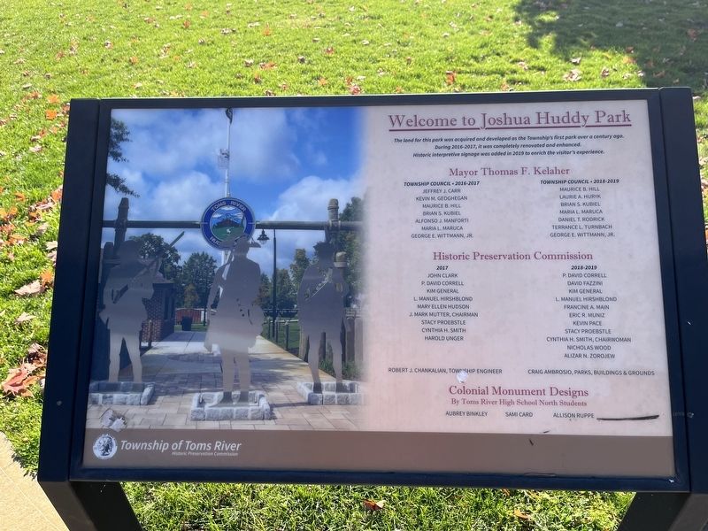 Welcome to Joshua Huddy Park Marker image. Click for full size.
