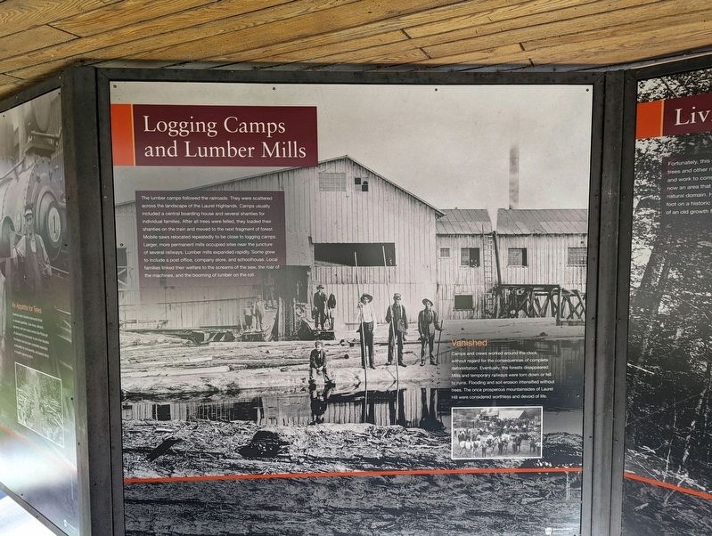 Logging Camps and Lumber Mills Marker image. Click for full size.