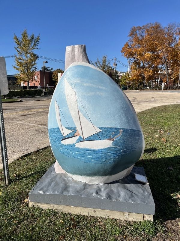 Toms River Seaport Marker and Display image. Click for full size.