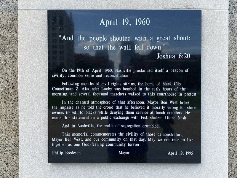 April 19, 1960 Marker. Click for full size. April 19, 1960 Marker image. Click for full size.