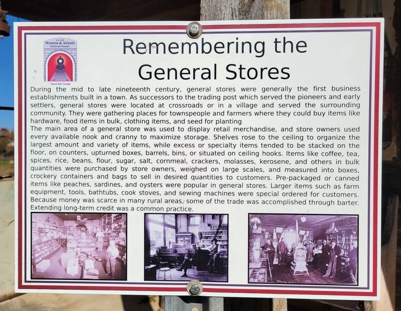Remembering the General Stores Marker image. Click for full size.