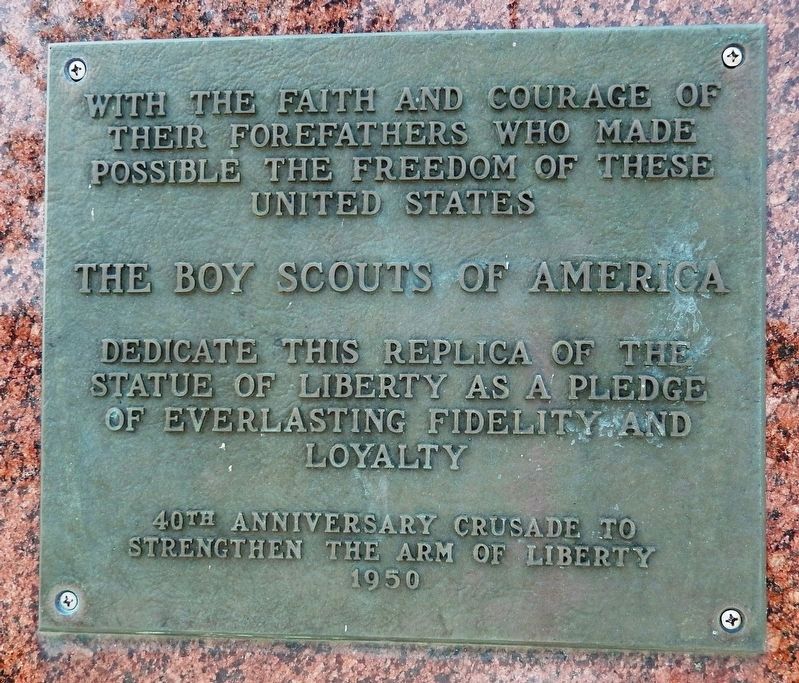 Replica of the Statue of Liberty Marker (1950) image. Click for full size.