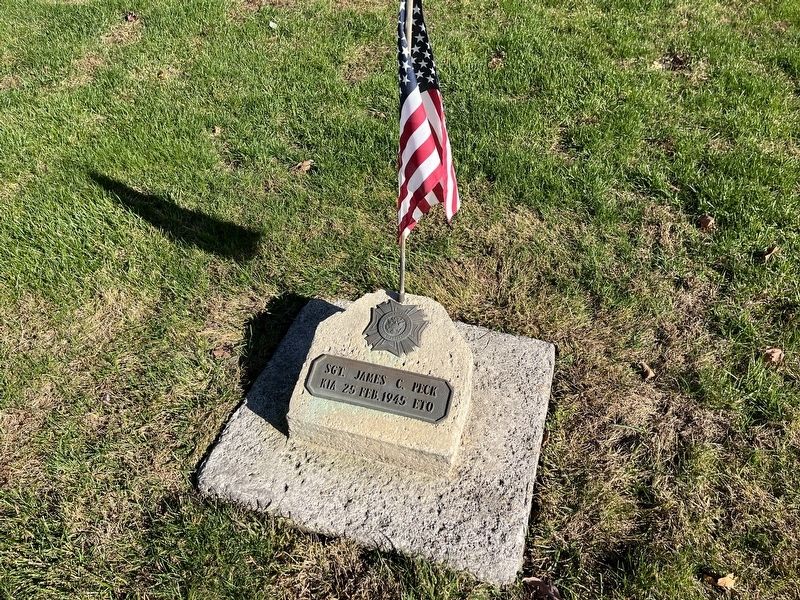 Sgt. James C. Peck Marker. Click for full size. Sgt. James C. Peck Marker image. Click for full size.